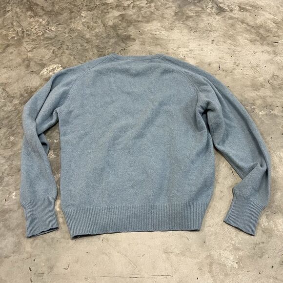 Lord & Taylor 100% 2-Ply Cashmere Sweater Blue V-Neck Pullover Size Medium READ - Picture 5 of 7